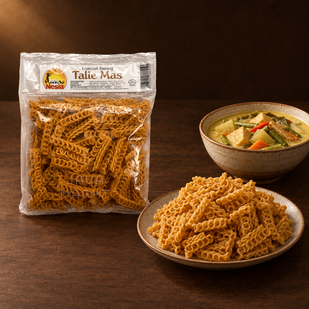 Kerupuk Talie Mas 265g – Packung mit Krupuk und Sayur Lodeh