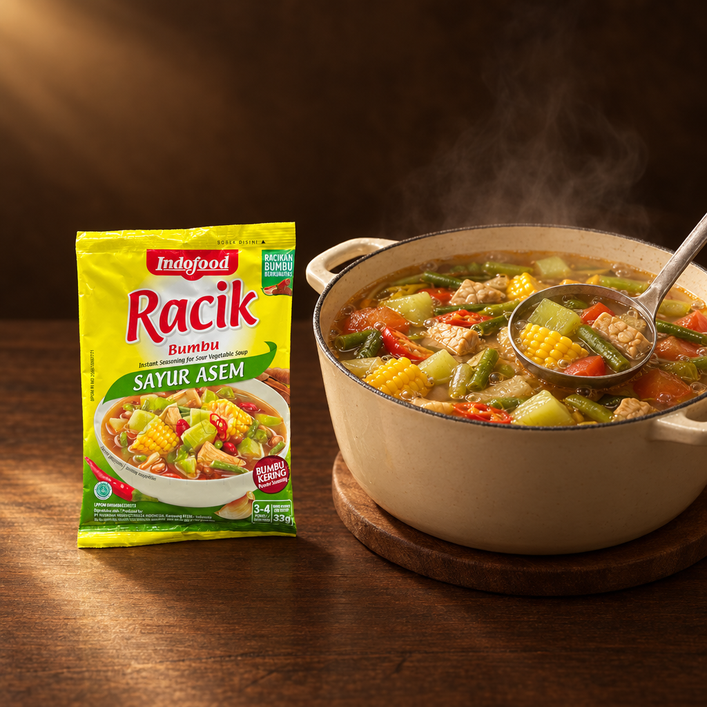 Racik Bumbu Sayur Asem 20g – Packung mit fertiger Sayur Asem Gemüsesuppe