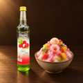 Marjan Sirup Leci 460ml – Flasche mit Shaved-Ice-Dessert