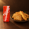 Teh Botol Sosro 250ml – Flasche mit frittierten Snacks (Gorengan)