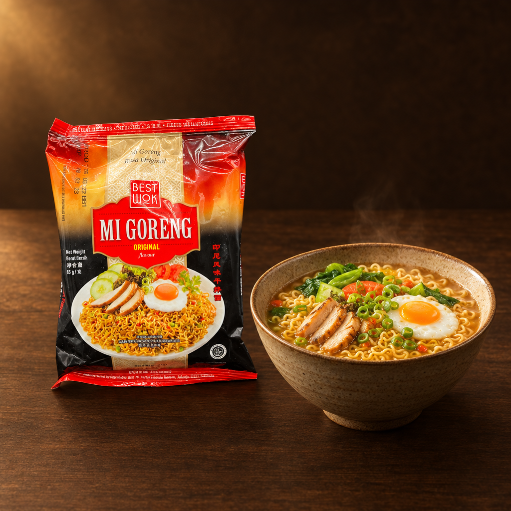 Best Wok Mie Goreng Original – Packung mit Nudelsuppe