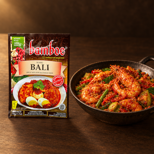Bamboe Bumbu Bali 67 g – Packung mit Garnelen in Bali-Sauce