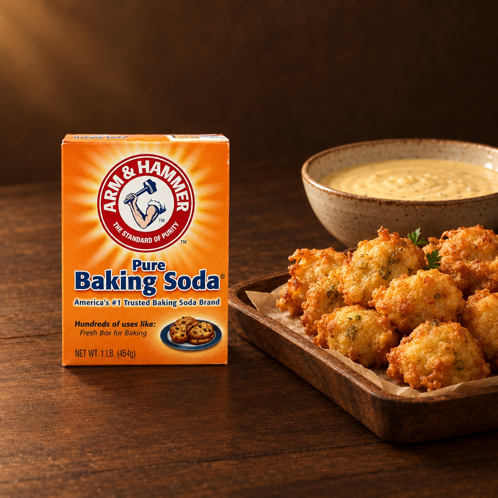 Arm & Hammer Baking Soda 454 g – Packung mit Teig und frittierten Snacks