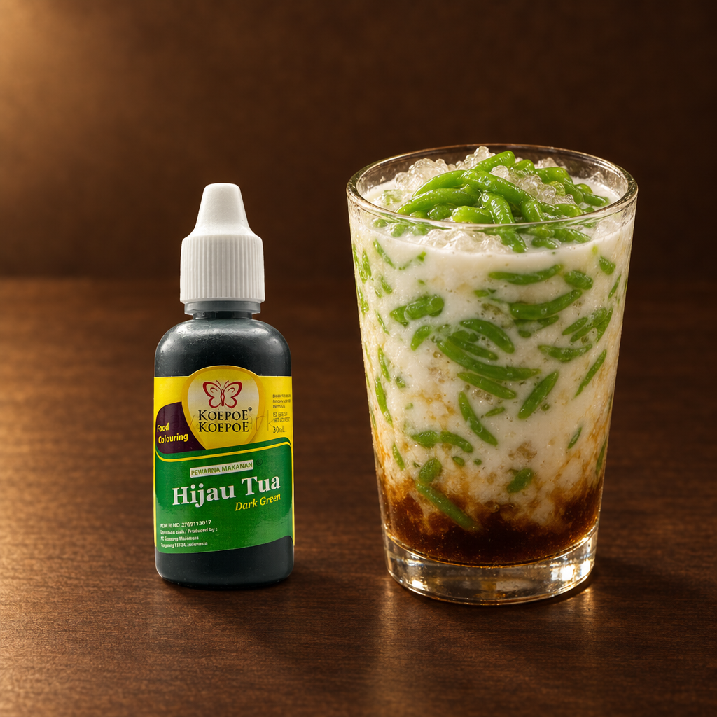 Koepoe Koepoe Pewarna Makanan Hijau 42g – Fläschchen mit Es Cendol