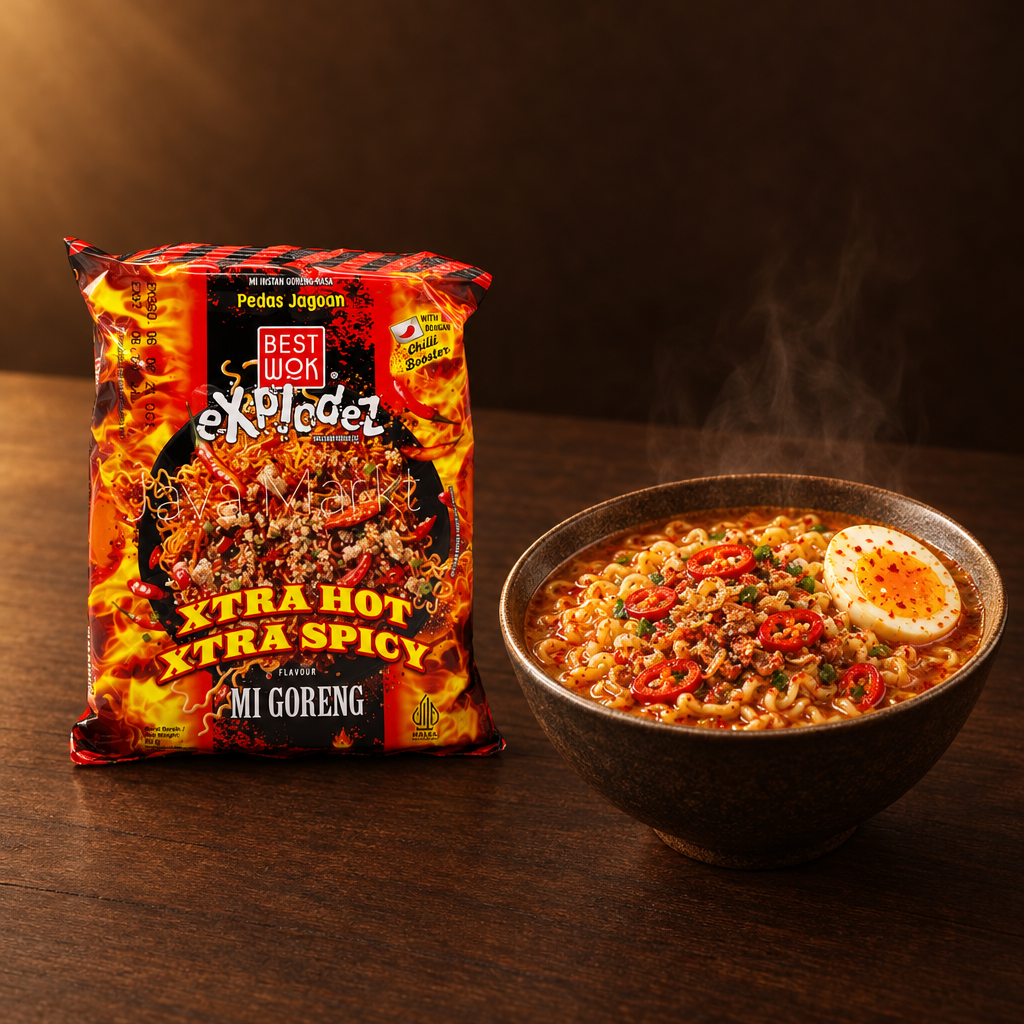 Best Wok Mie Goreng Level 4 Extra Spicy – Packung mit scharfer Nudelsuppe