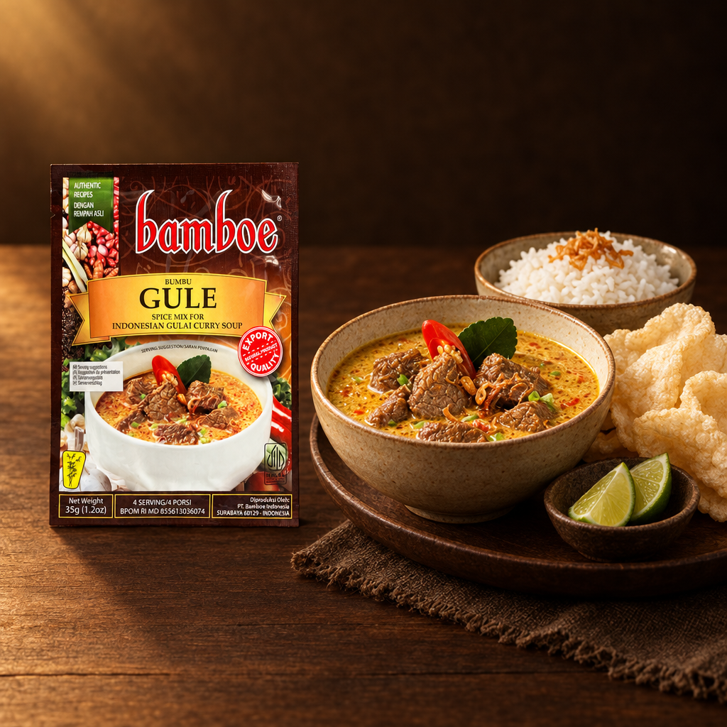 Bamboe Bumbu Gule 35 g – Packung mit komplettem Gule-Gedeck