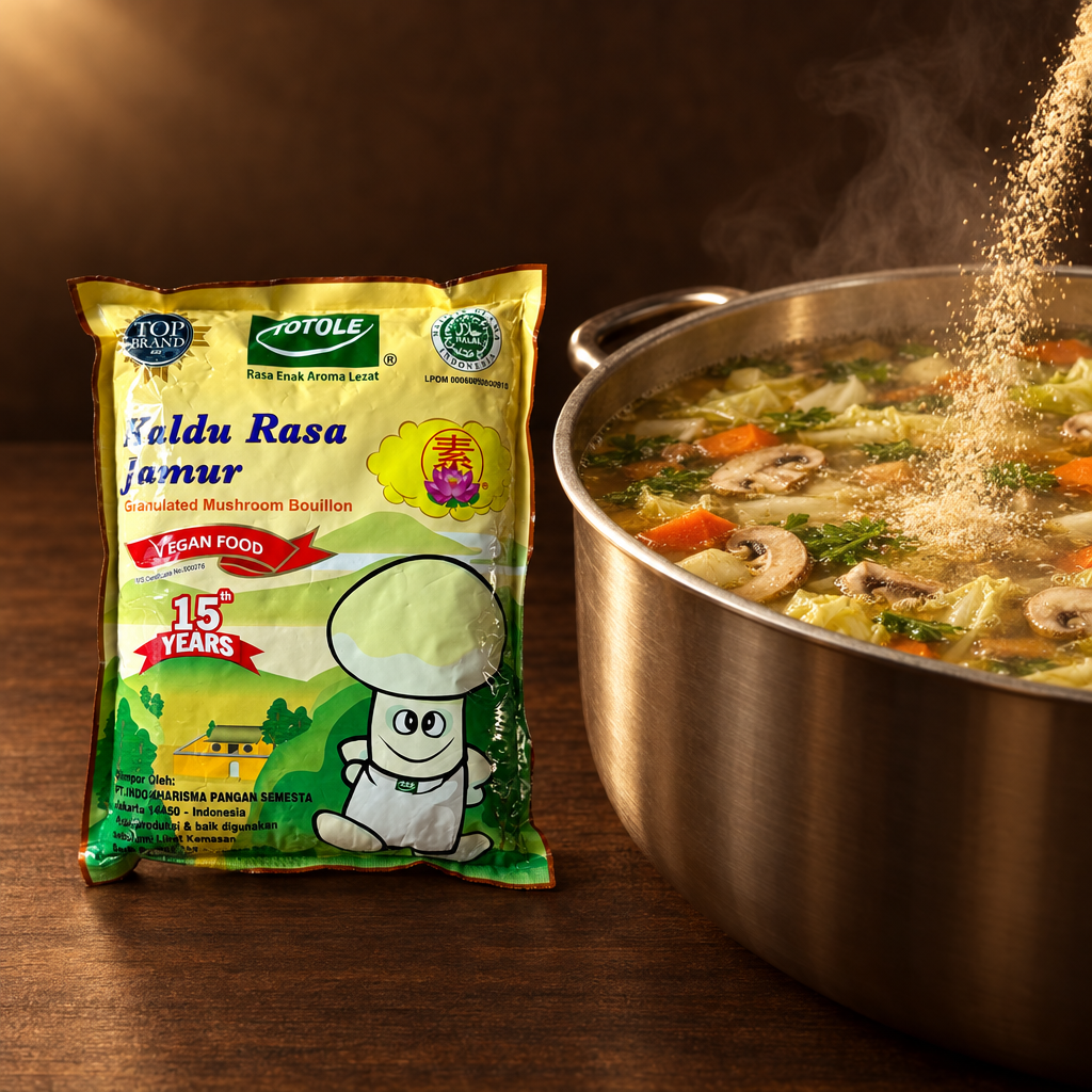 Totole Kaldu Jamur 1 kg – Großpackung mit Suppentopf für die Gastronomie