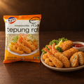 Kobe Tepung Roti 215 g – Packung mit panierten Garnelen und Risoles