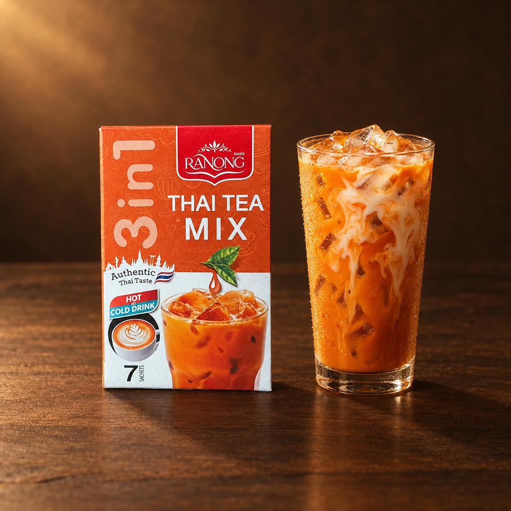 Ranong Tea Instant Thai Tea Mix 200 g – Packung mit Thai-Eistee