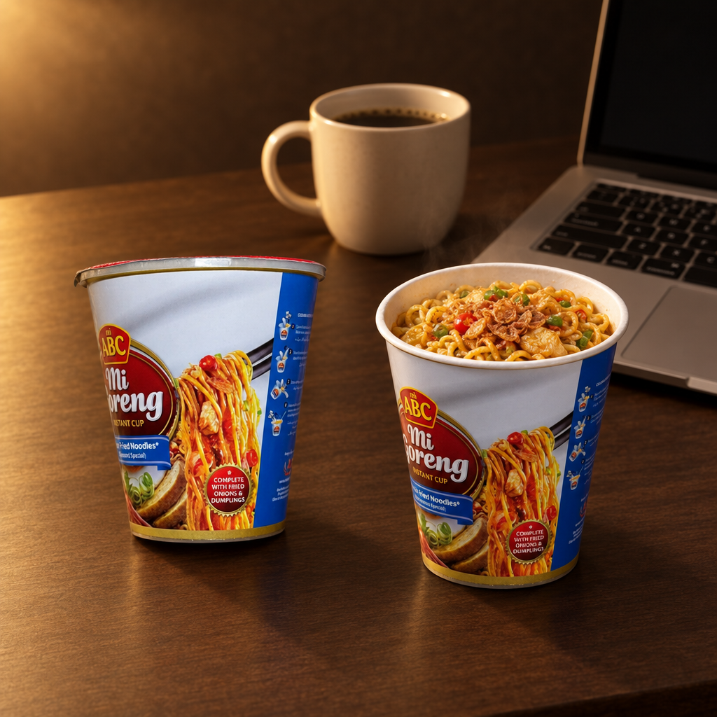 ABC Instant Cup Mie Goreng Spesial 75 g – Becher als schnelles Mittagessen