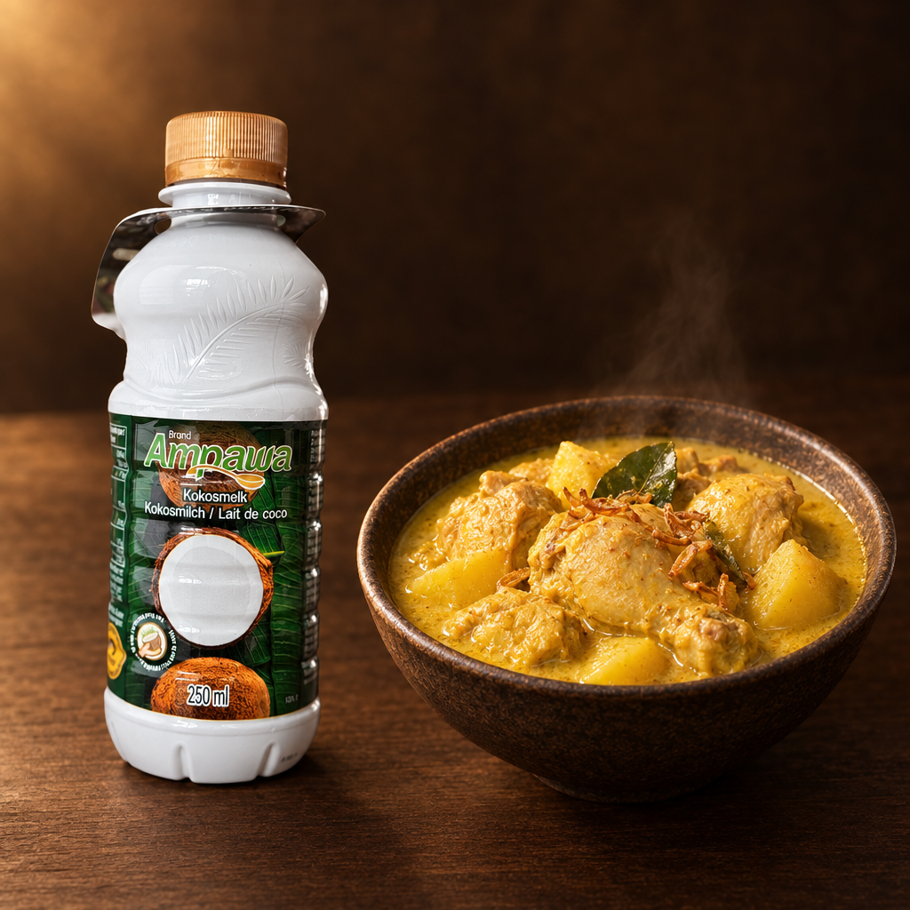 Santan Cair Ampawa Kokosmilch – Packung mit Opor-Curry