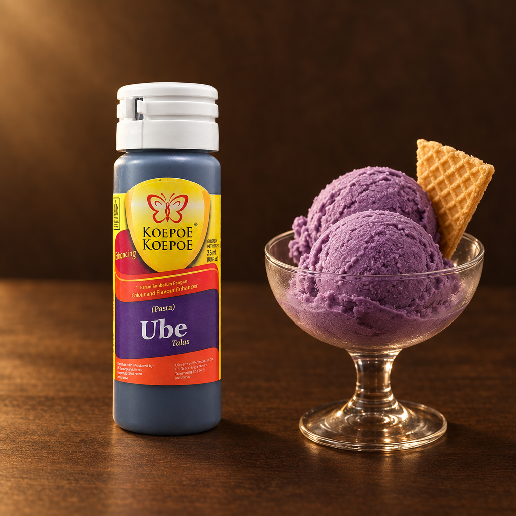 Koepoe Koepoe Pasta Ube / Talas 45 g – Fläschchen mit Ube-Eiscreme