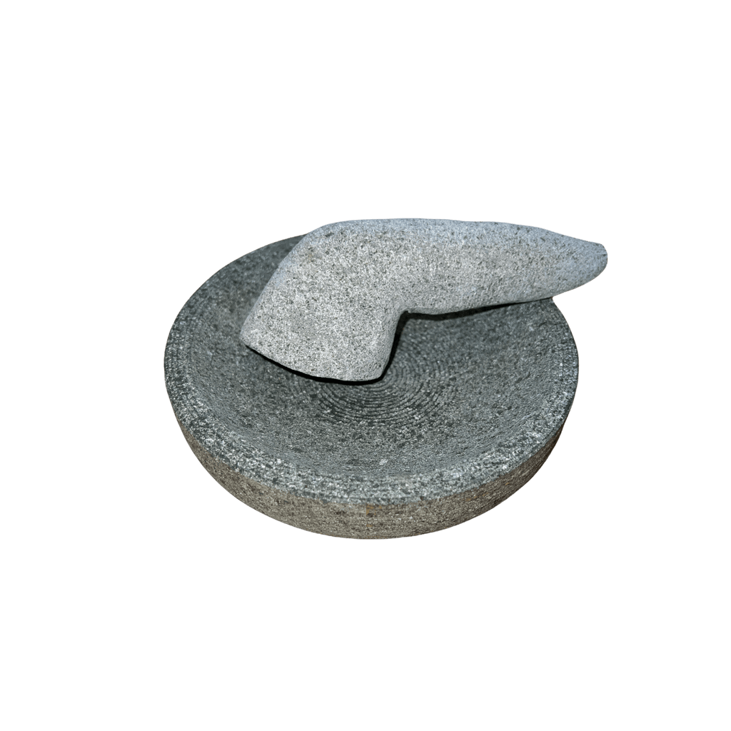 Mörser aus Stein, 15 cm Cobek von Nesia Food, ideal zum Zerstoßen und Verarbeiten von Gewürzen und Kräutern.