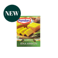 Vanka Kawat Pondan Bika Ambon Backmischung, Verpackung mit Bika Ambon Kuchen in der Verpackung, Backmischung für Bika Ambon