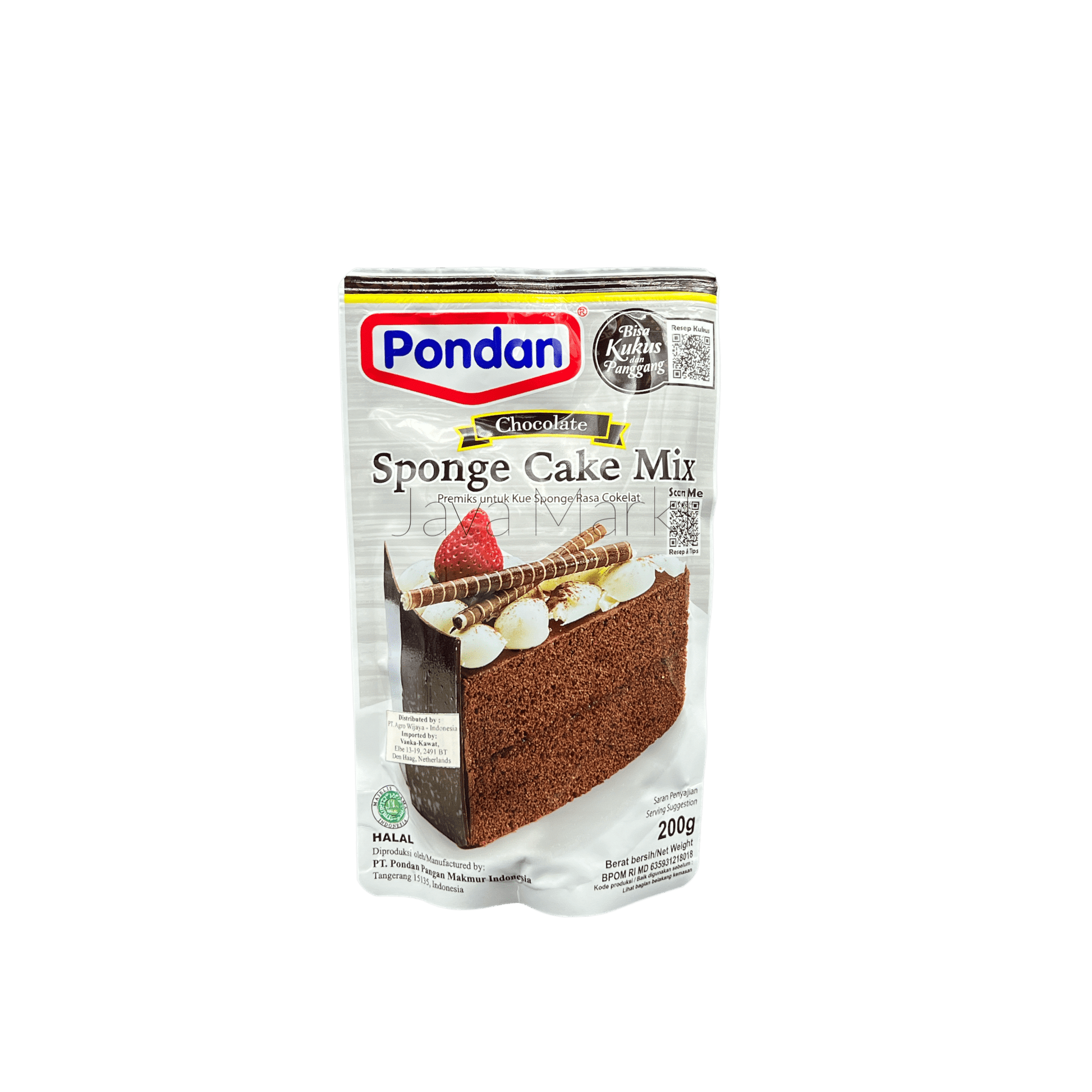 Pondan Sponge Cake Mix - Chocolate - Java Markt
